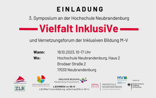 Einladung zum 3. Symposium an der Hochschule Neubrandenburg.