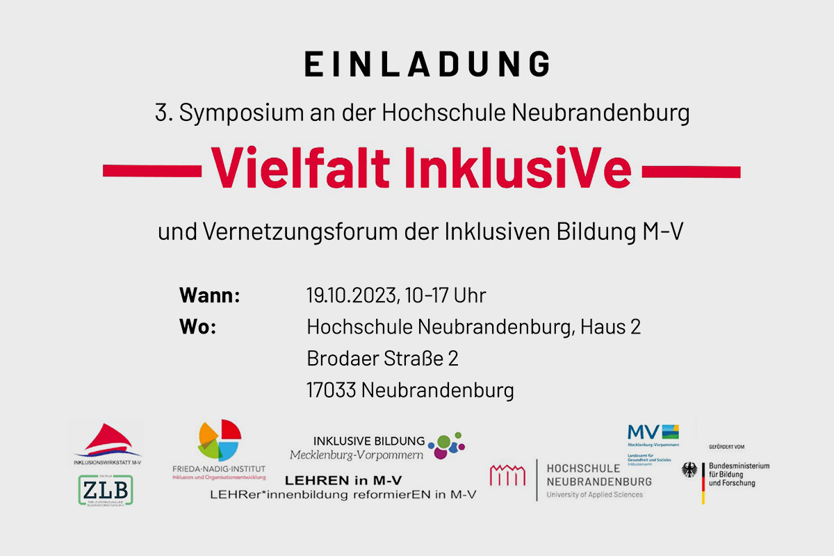 Einladung zum 3. Symposium an der Hochschule Neubrandenburg.